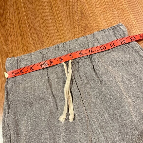 Grey Drawstring Linen Pants - XS - Picture 11 of 13